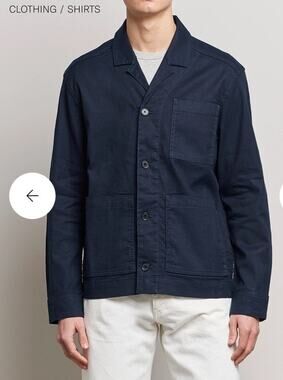 J. Lindeberg Errol Linen Workwear Overshirt NWT